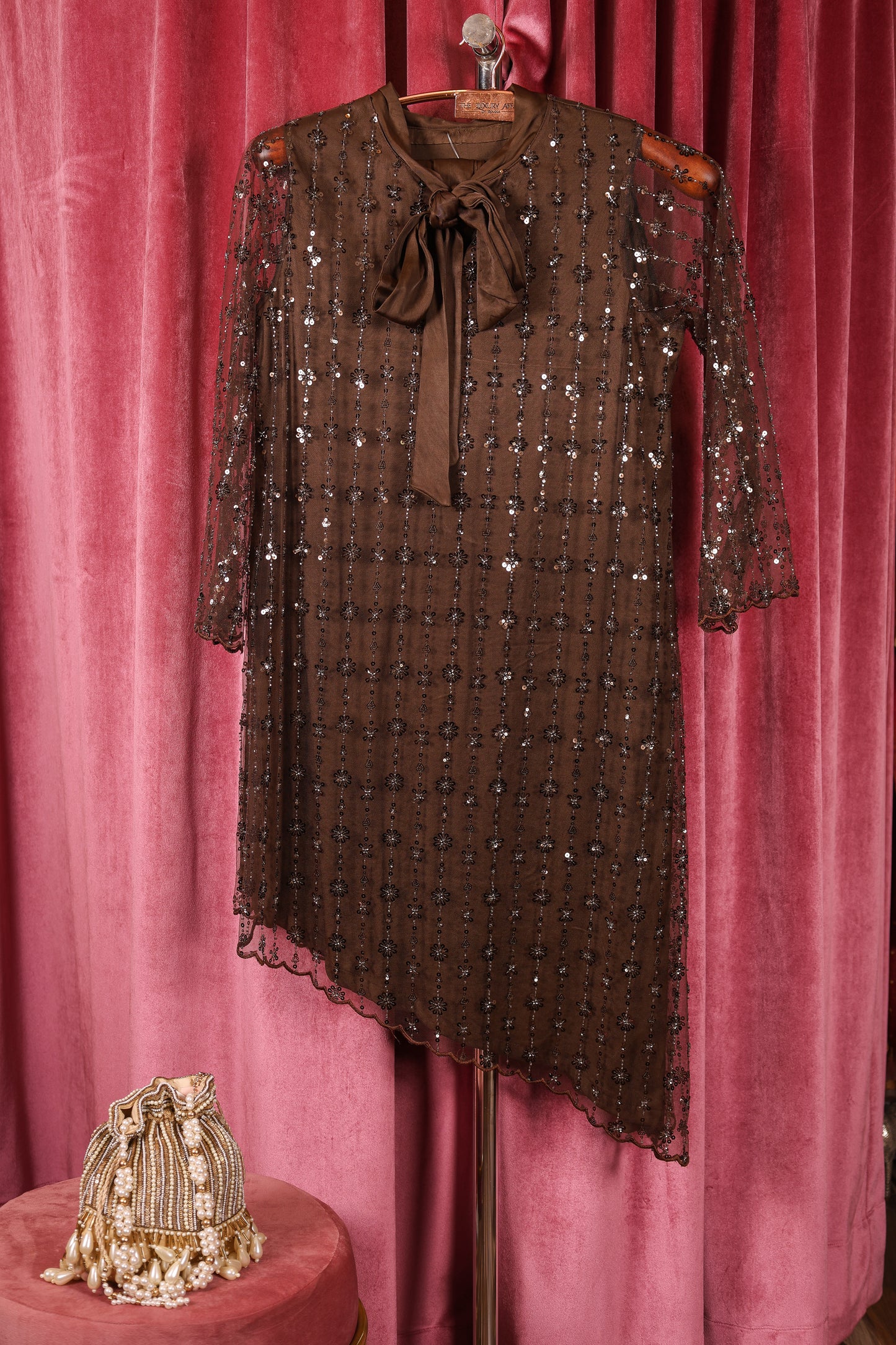 Coffee Brown Fusion Outfit With Pants