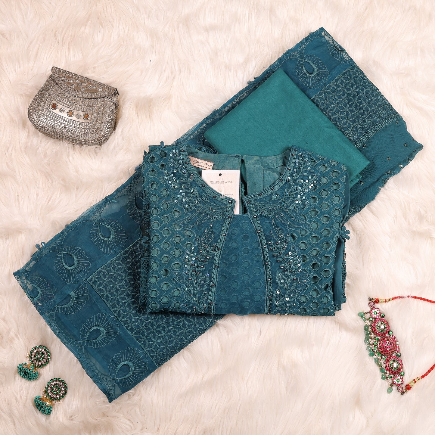 Emerald Green Pakistani Suit