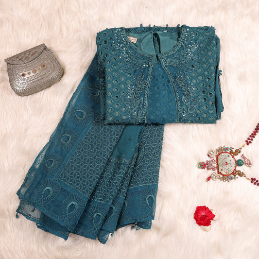 Emerald Green Pakistani Suit