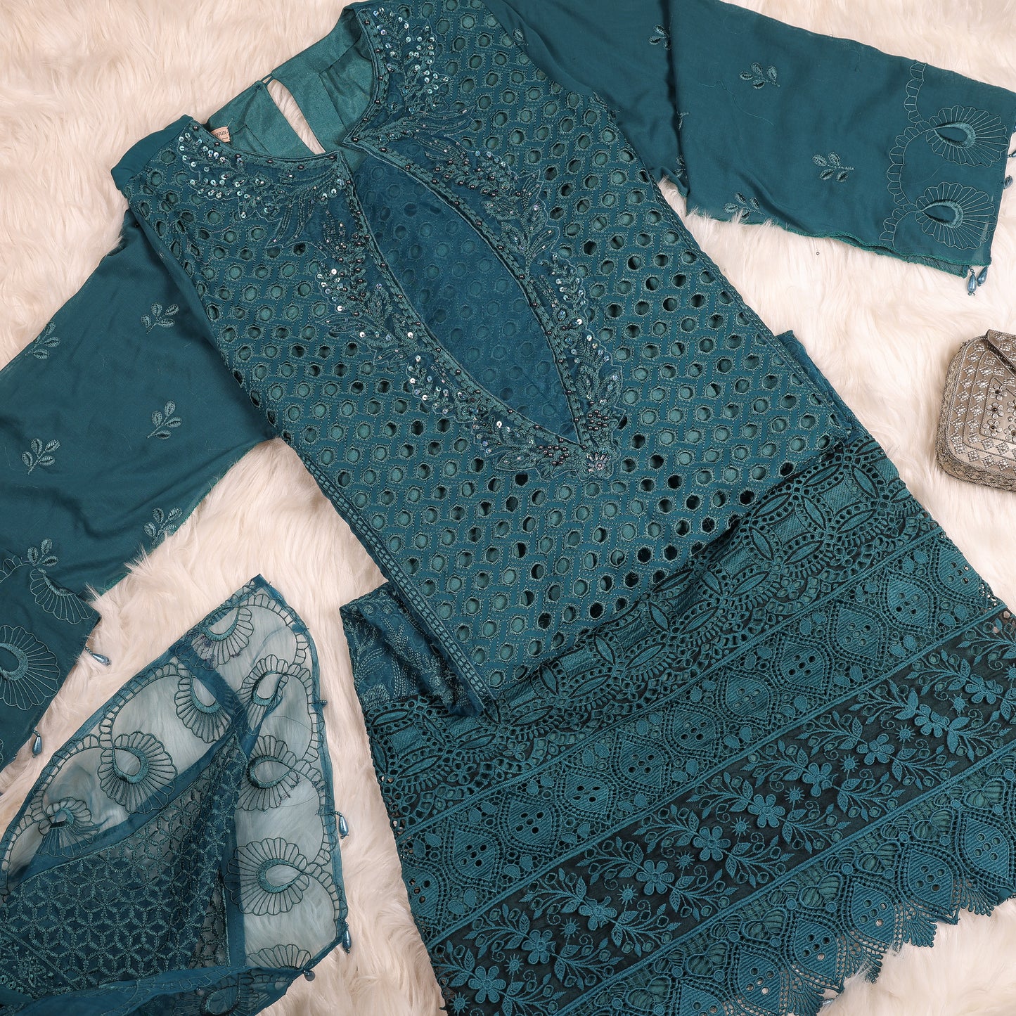 Emerald Green Pakistani Suit