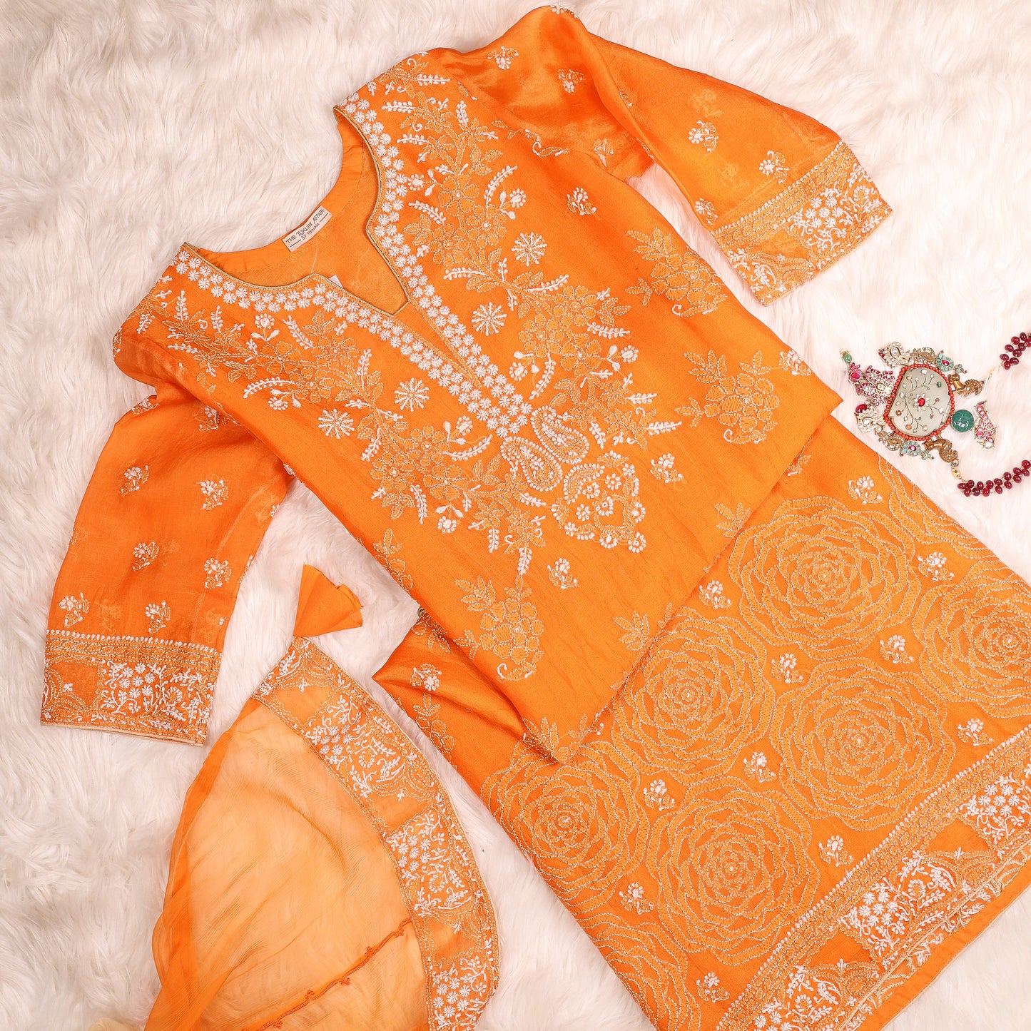 Kesari Chikankari Suit