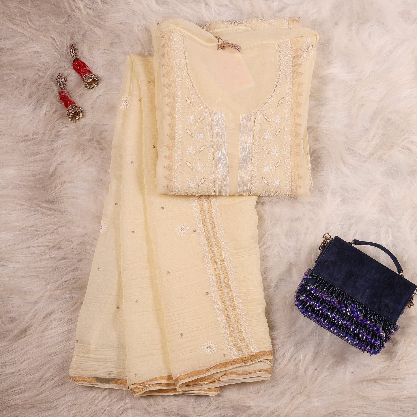 Butter Yellow Mul Embellished