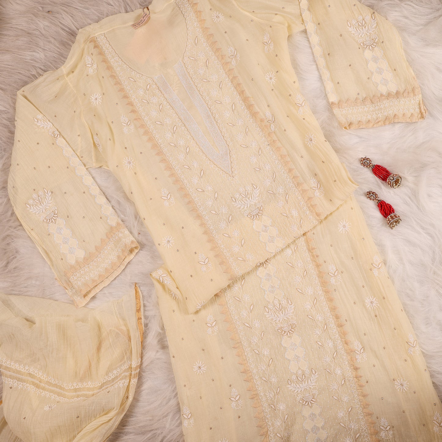 Butter Yellow Mul Embellished