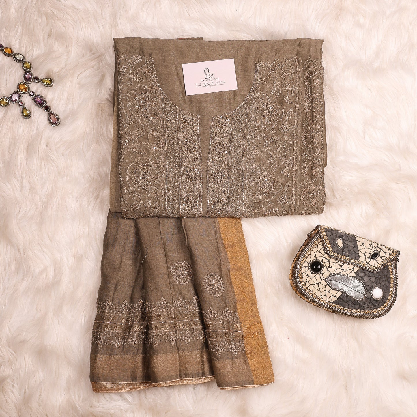 Silk Chikankari Fully Embroidered Suit