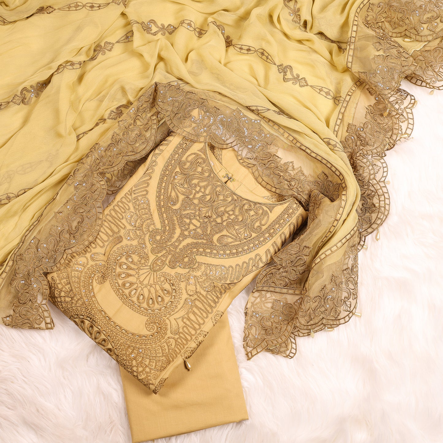 Mehendi Green Pakistani Suit