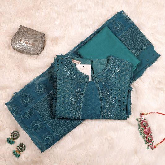 Emerald Green Pakistani Suit
