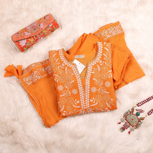 Kesari Chikankari Suit