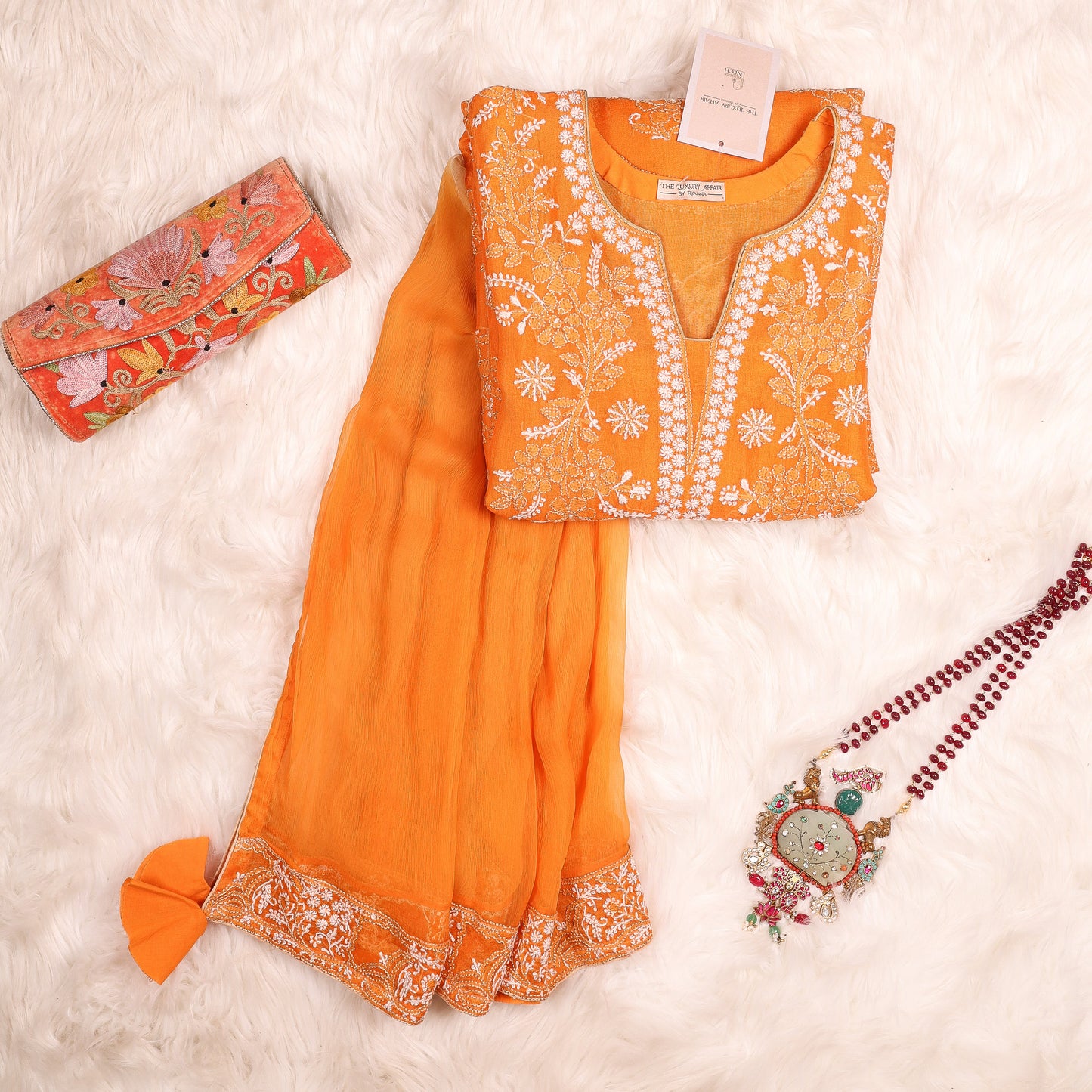 Kesari Chikankari Suit