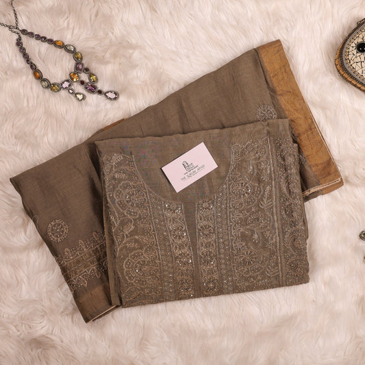 Silk Chikankari Fully Embroidered Suit